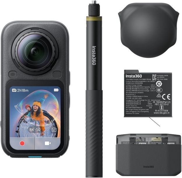Insta360 Action Camera X6 Essentials Bundle Midnight (Black) Sports and Action Camera(Black, 72 MP)