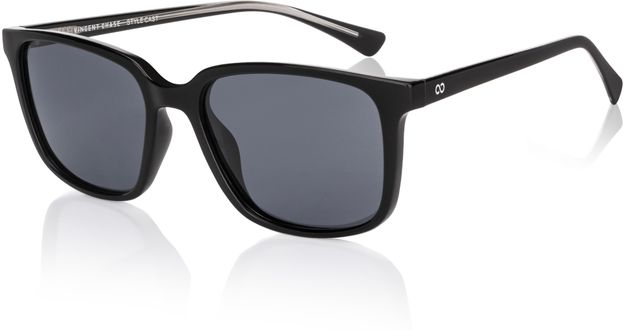 VINCENT CHASE by Lenskart Rectangular Sunglasses(For Men & Women, Grey)