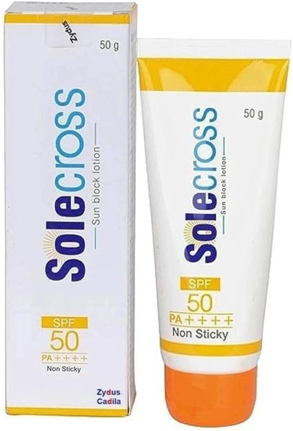 Zydus Cadila Sunscreen - SPF 50 PA++++ solecross sunscreen SPF 50(50 g)