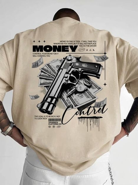 FastColors Printed Men Round Neck Beige T-Shirt