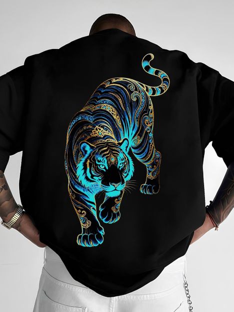 HADAR Graphic Print Men Round Neck Black T-Shirt