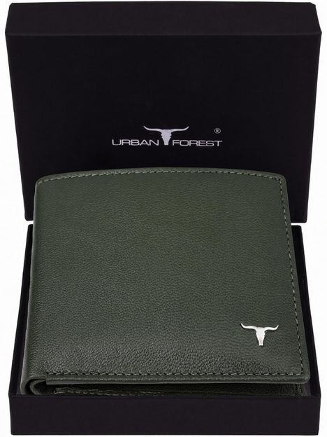 URBAN FOREST Men Casual, Formal Green Genuine Leather Wallet(8 Card Slots)