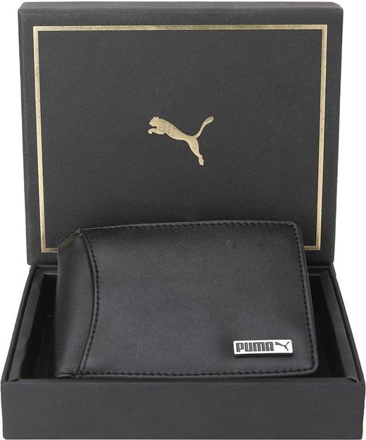 PUMA Men & Women Casual Black Artificial Leather Wallet(6 Card Slots)