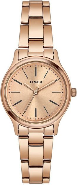 TIMEX Rose Gold Dial Stainless Steel Analog Watch - For Women