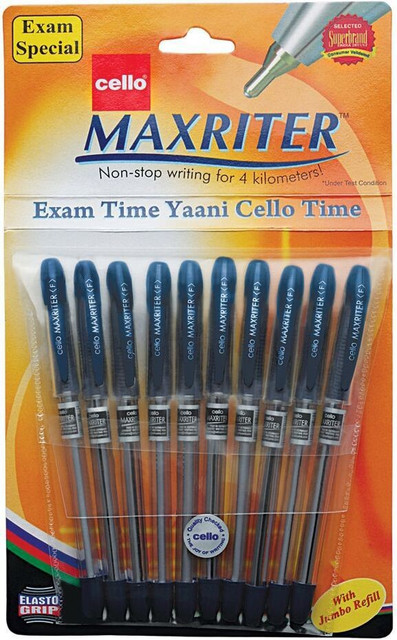 Cello Maxriter Blue Ball Pen(Pack of 10, Ink Color - Blue)