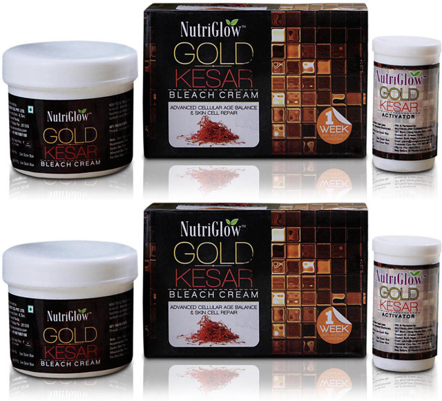 NutriGlow Combo (Set of 2) Gold Kesar Bleach Fairness Cr??e(86 g)