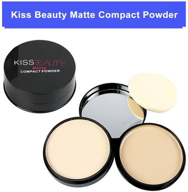 Kiss Beauty compact powder matte Compact(beige, 20 ml)