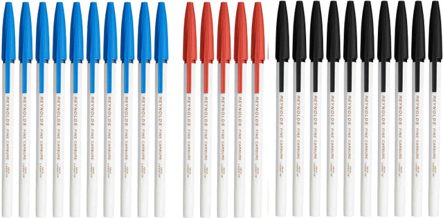 Reynolds 045 Carbure Ball Pen(Pack of 25, Ink Color - Blue, Black,&hellip;