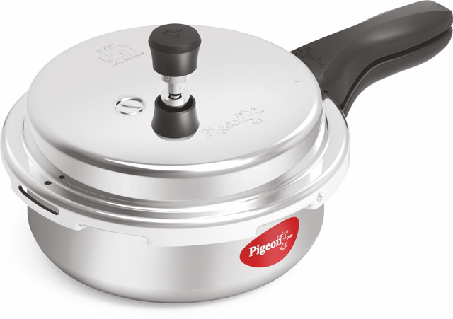 Pigeon Deluxe Junior Pan 3.5 L Outer Lid Pressure Cooker(Aluminium)