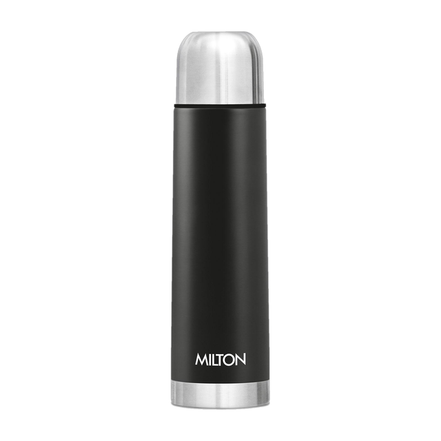 MILTON Eco-Flip 500 Thermosteel Double Walled Vacuum Insulated Flask Bottle 500ml Black&hellip;