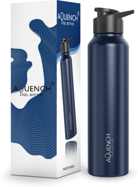 AQUENCH LEAN 1L Stainless Steel Dark Blue Coloured Water Bottles 1000 ml&hellip;