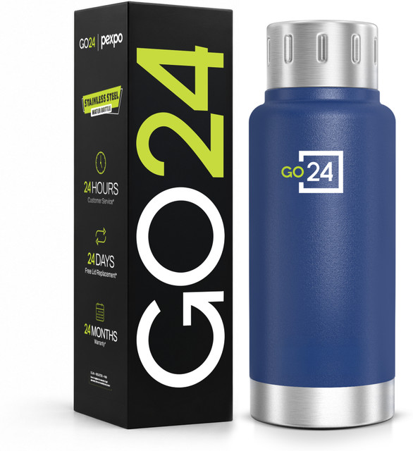 Go24 Hot and Cold Water Bottle ISI Certified Thermosteel flask, Leakproof Cameo&hellip;