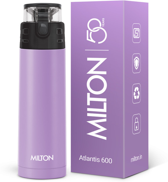 MILTON Atlantis 600 Thermosteel Water Bottle, ISI Certified, 24 Hr Hot and&hellip;