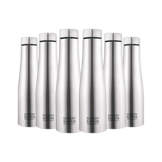 Classic Essentials Stainless Steel Puro Water Bottle 1000ml(Pack of 6) 1000 ml&hellip;