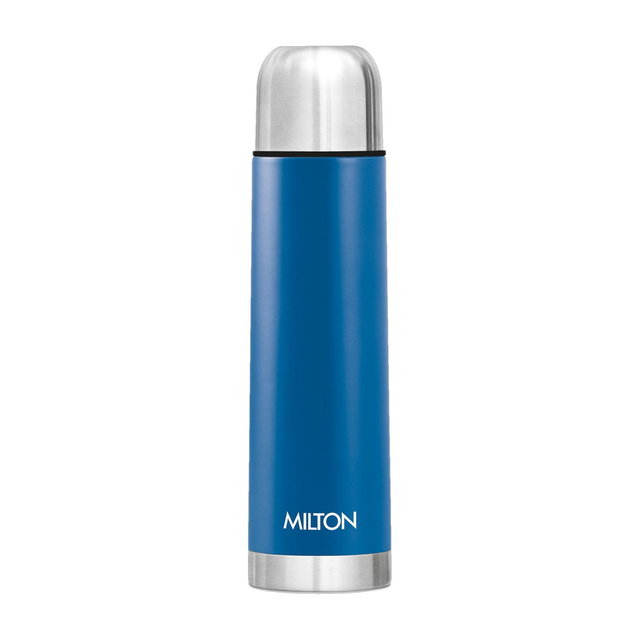 MILTON Eco-Flip 500 Thermosteel Double Walled Vacuum Insulated Flask Bottle 500ml Blue&hellip;