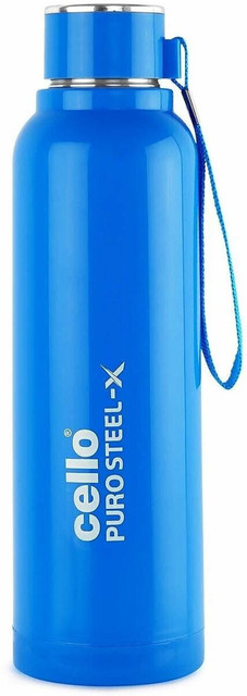 cello Puro Steel-X 650 ml Steel Bottle(Pack of 1, Blue)