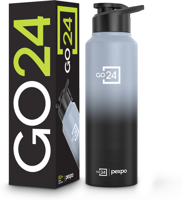 Go24 Stainless Steel Sport/Fridge/Gym/Home/School with Sipper Cap Craft Pro 750 ml Stainless&hellip;