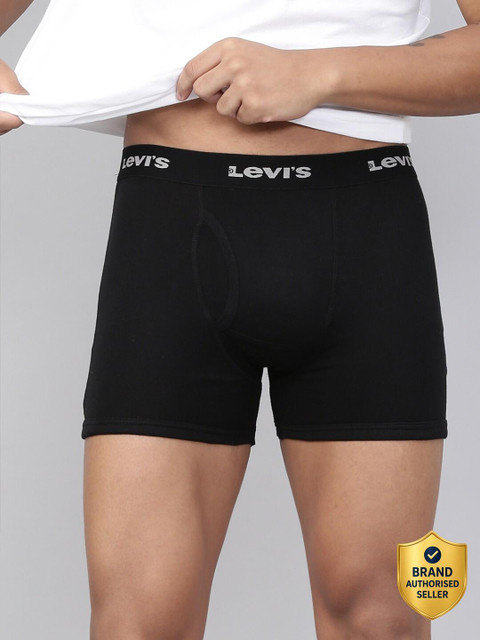LEVI'S Men 001 100% Cotton Solid Mid-Rise Brief