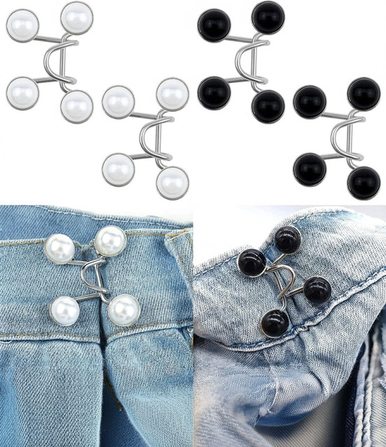 LIJIE Adjustable Waist Buckle for Pants, Instant Jeans Button Pins Pack Of&hellip;