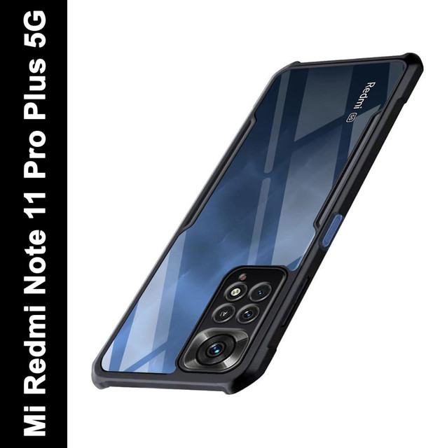 Micvir Back Cover for Mi Redmi Note 11 Pro Plus 5G(Transparent, Black,&hellip;