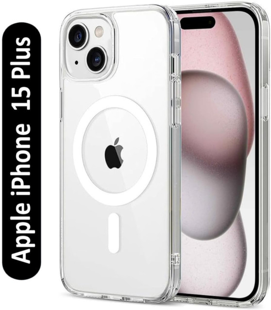 Doubledicestore Back Cover for iphone 15 plus(Transparent, Magsafe, Thermoplastic Polyurethane, Pack of:&hellip;