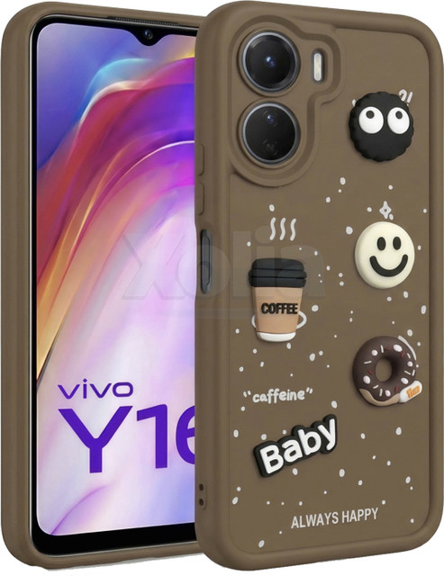 Micvir for vivo Y16(Brown, Silicon, Pack of: 1)