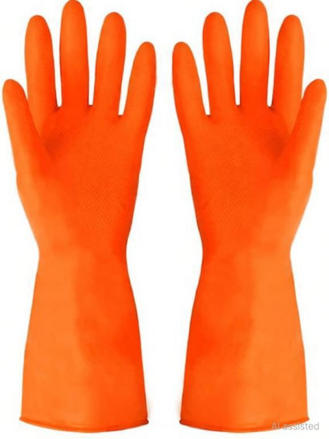 Spotview Heavy Duty Rubber Hand gloves|1 Pair for Dishwashing,gardening,kitchen cleaning Wet and&hellip;