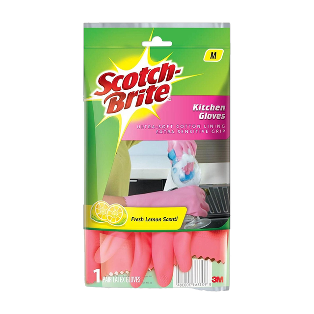 Scotch-Brite Kitchen gloves for Dishwashing, kitchen cleaning Wet and Dry Glove(Medium)