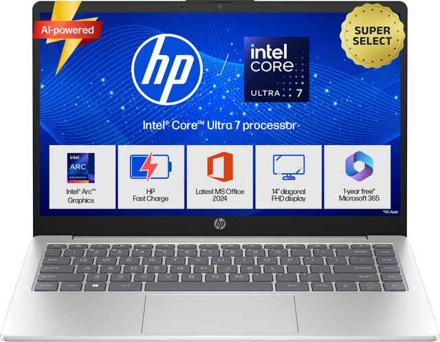 HP 14 AI PC Intel Core Ultra 7 155H - (24 GB/1&hellip;