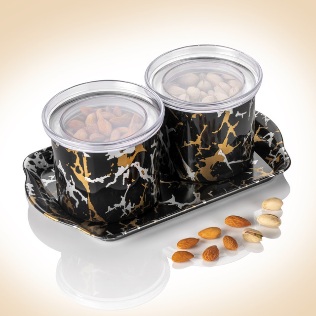 BELLERBIRD Plastic Fridge Container - 600 ml(Black)