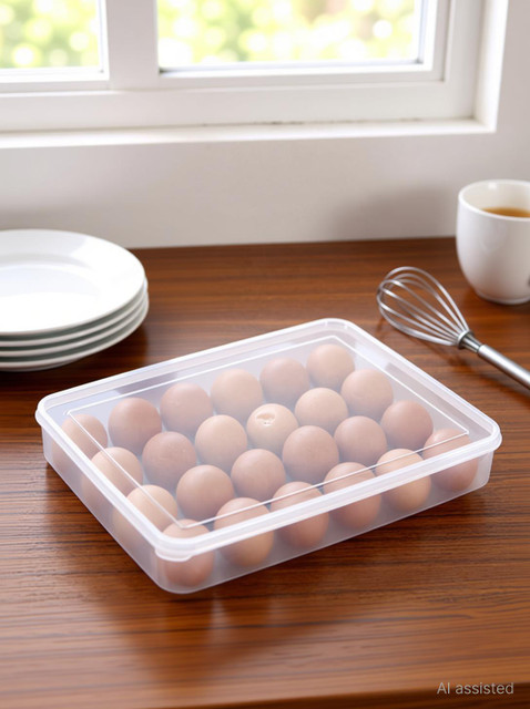 GETZET SHOPPERS Plastic Egg Container - 2 dozen(White)