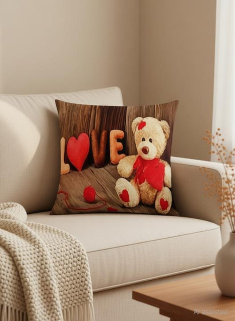 Crosmo Polyester Cushions Cover(40 cm*40 cm, Pack of 5, Brown, Red)