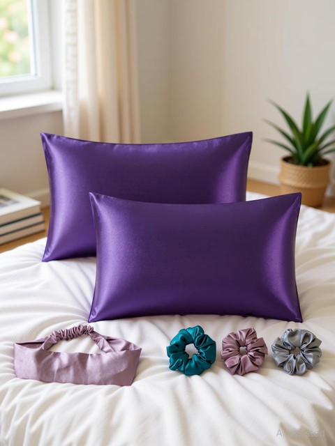 ARMOXA Satin Cushions & Pillows Cover(45.72 cm*71.12 cm, Pack of 2, Light&hellip;