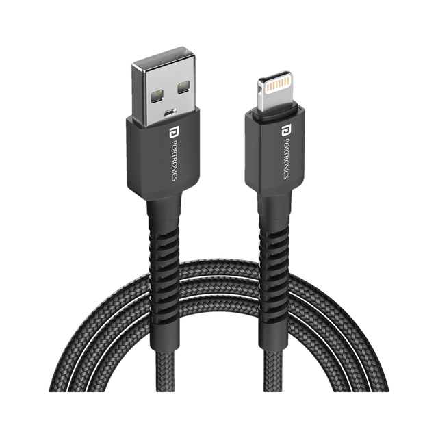 Portronics Lightning Cable 3 A 1 m Konenct X USB to 8&hellip;