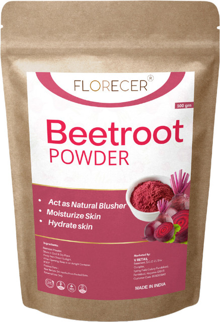 FLORECER Organic Beetroot Powder For Face, Skin & Hair And Lips- 100&hellip;