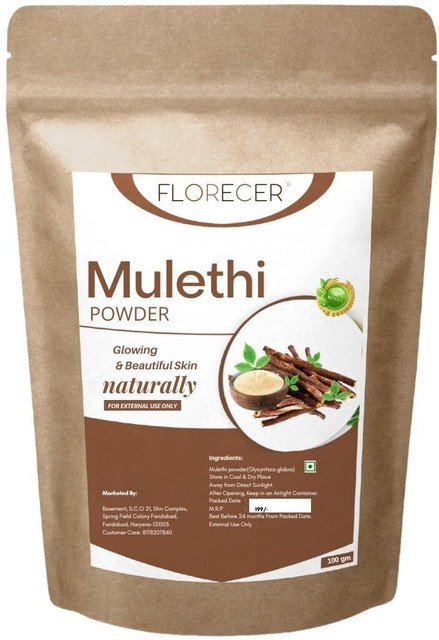 FLORECER Mulethi Powder For Skin, Face and Hair | Yashtimadhu Powder, Licorice&hellip;