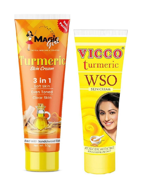 VICCO WSO FAIRNESS CREAM 15 GRM + MAGIC GIRL TURMERIC CREAM 50&hellip;