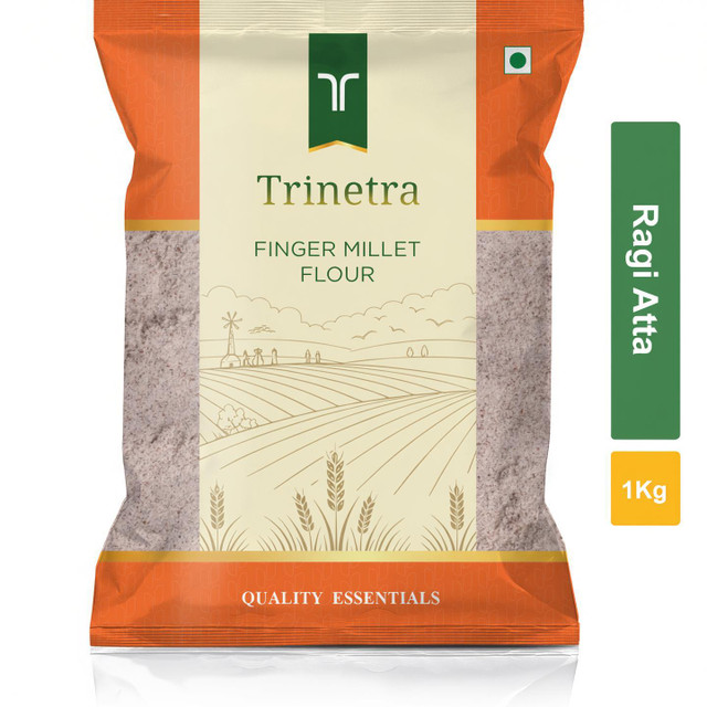Trinetra Best Quality Ragi Atta (Finger Millet Flour)-1Kg (Pack Of 1)(1 kg)