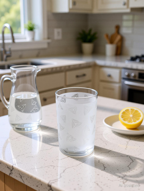 BELLERBIRD (Pack of 8) Diamond Design Drinking Glass Set Water/Juice Glass(300 ml,&hellip;