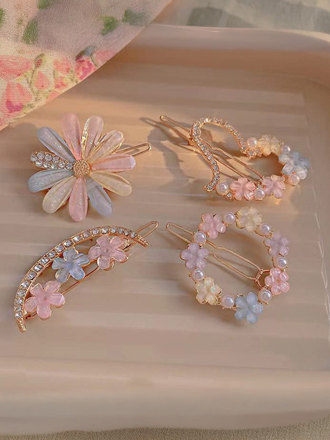 Myra Collection Crystal Flower Hair Pins Rhinestone Decorative Bobby Hair Accessories Clip&hellip;