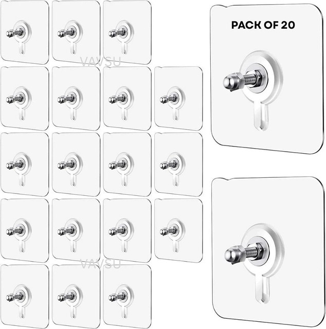VAVSU Self Adhesive No Drill Water-Proof Nail Screw Hook for Bathroom and&hellip;