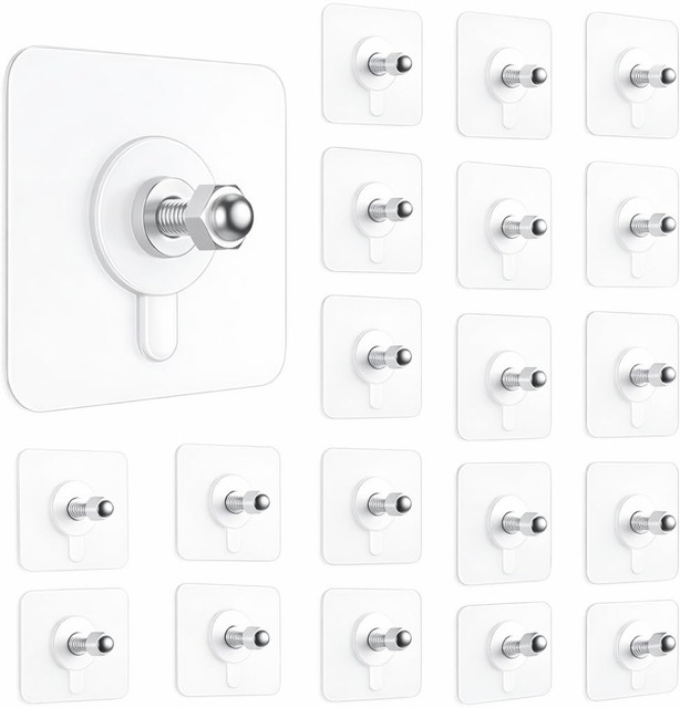 DALUCI Nail Free Wall Screw Adhesive No Drilling Bathroom Installation Hook 20(Pack&hellip;