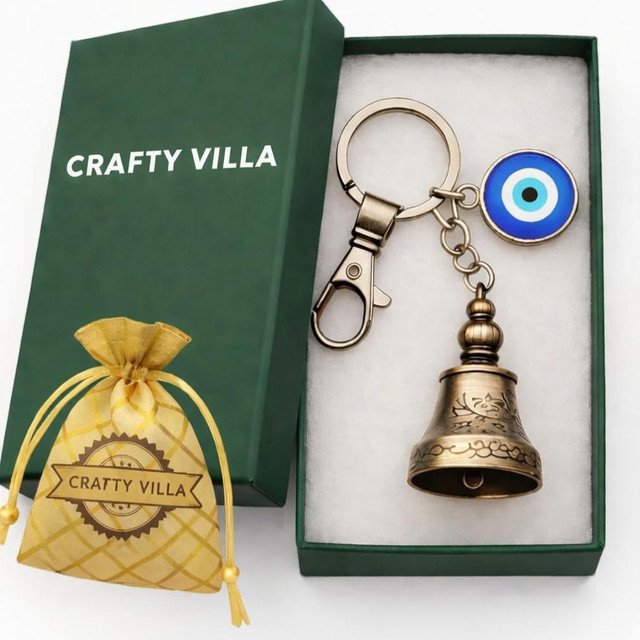 Crafty Villa Guardian Bell Keychain For Bike Car Tibetan Bell Keychain GoodLuck&hellip;