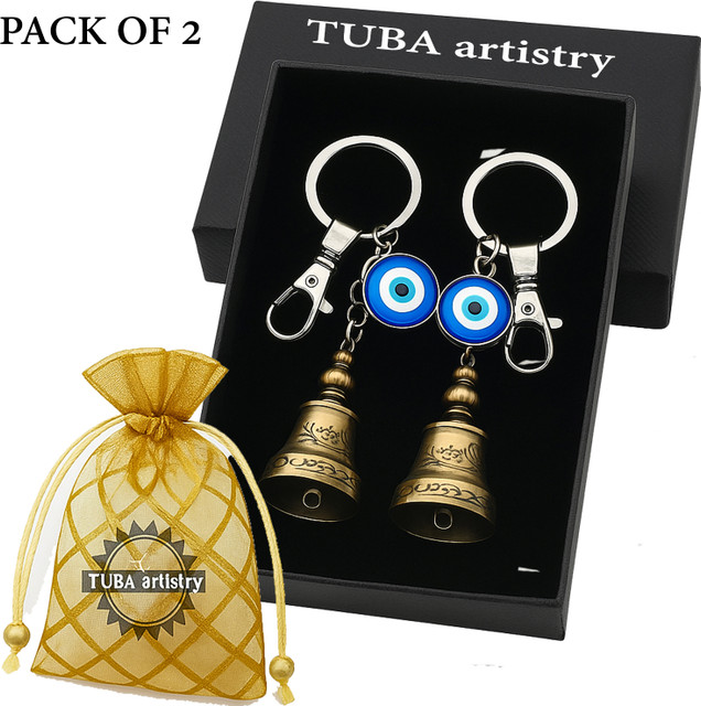 TUBA artistry Guardian Bell Keychain for Bike Car Tibetan Bell Keychain Good&hellip;