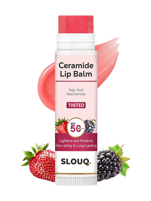 SLOUQ Tinted Ceramide Lip Balm with SPF50 PA+++ - Kojic Acid &&hellip;