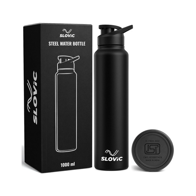 SLOVIC Durable & Stylish Leak-Proof 1000 ml Stainless Steel Bottle(Pack of 1,&hellip;