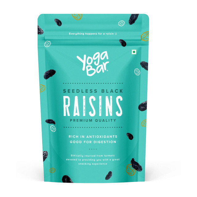 Yogabar Premium Seedless Black Raisins(1 x 200 g)