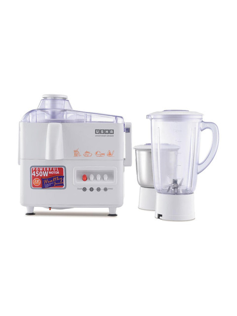 USHA 1 450 W Juicer Mixer Grinder(JMG3345 | 2 Jars | White)