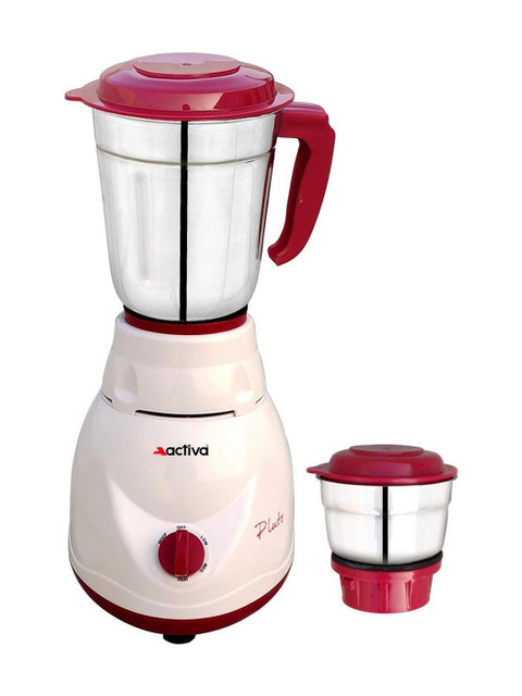 ACTIVA 2 Jar 500 W Mixer Grinder(Pluto | 2 Jars | White)