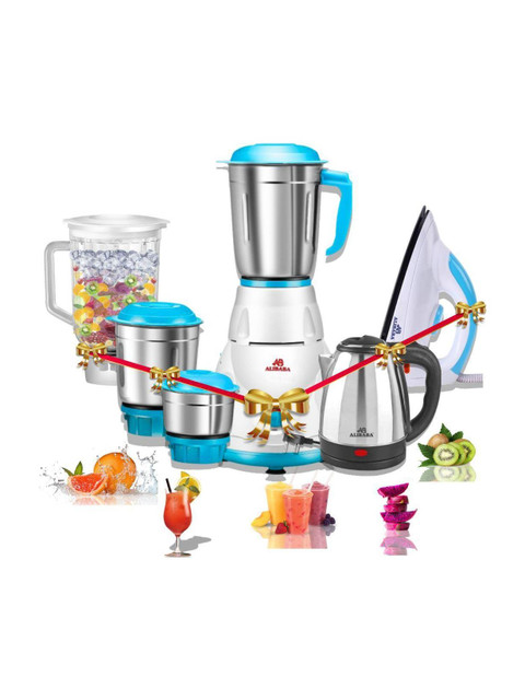 Alibaba Pearl Electric Kettle (2L, Silver) & 550 W Mixer Grinder(Starlet Super&hellip;